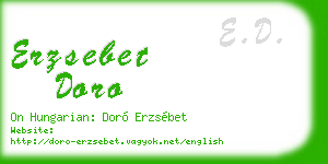 erzsebet doro business card